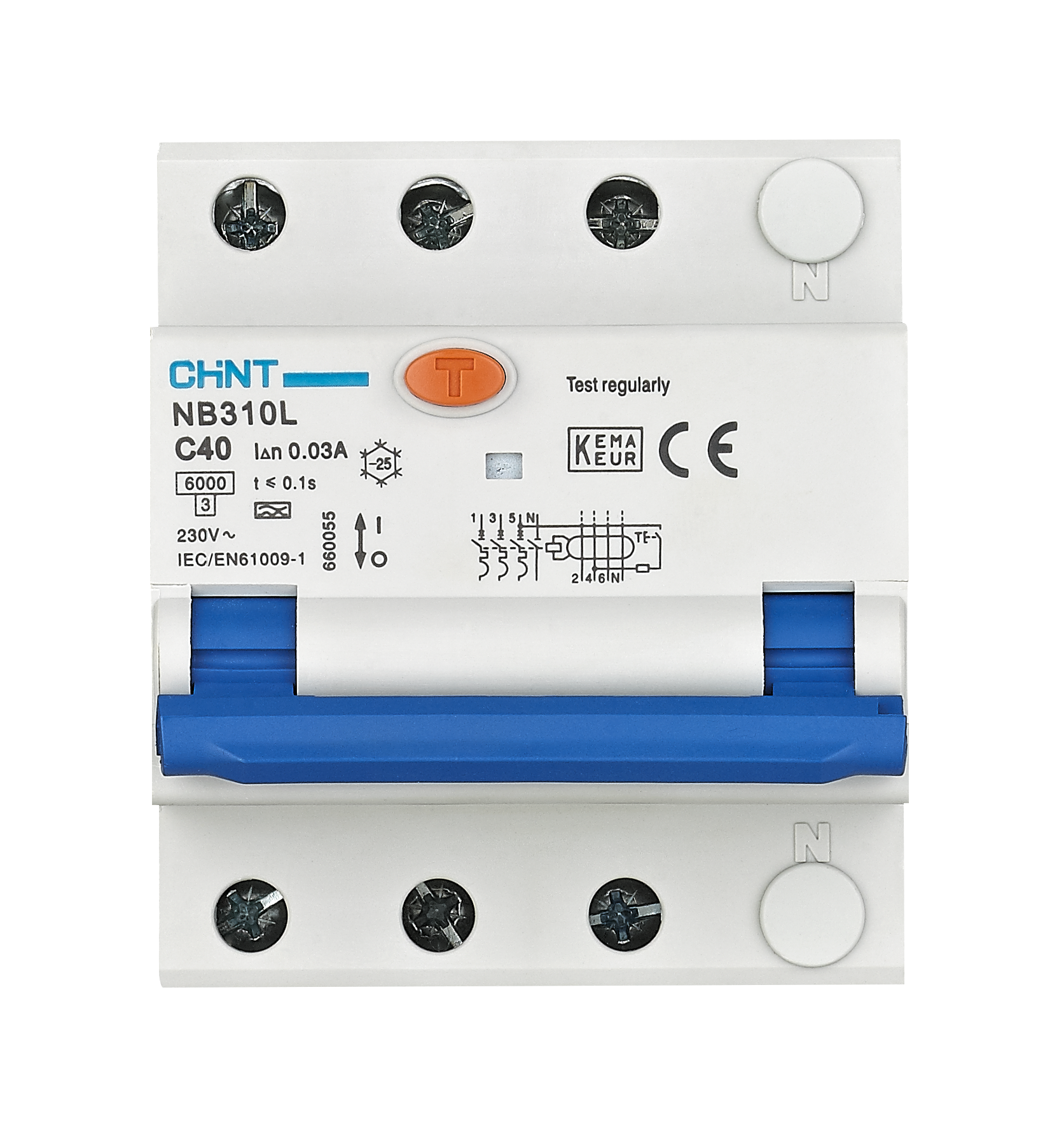 NB310L(3PN) Residual Current Operated Circuit Breaker with over-current protection (Magnetic)